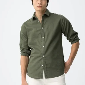 Camisa Efeito Linho - Verde