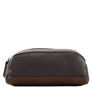 Necessaire de Couro Masculina com Forro Impermeável